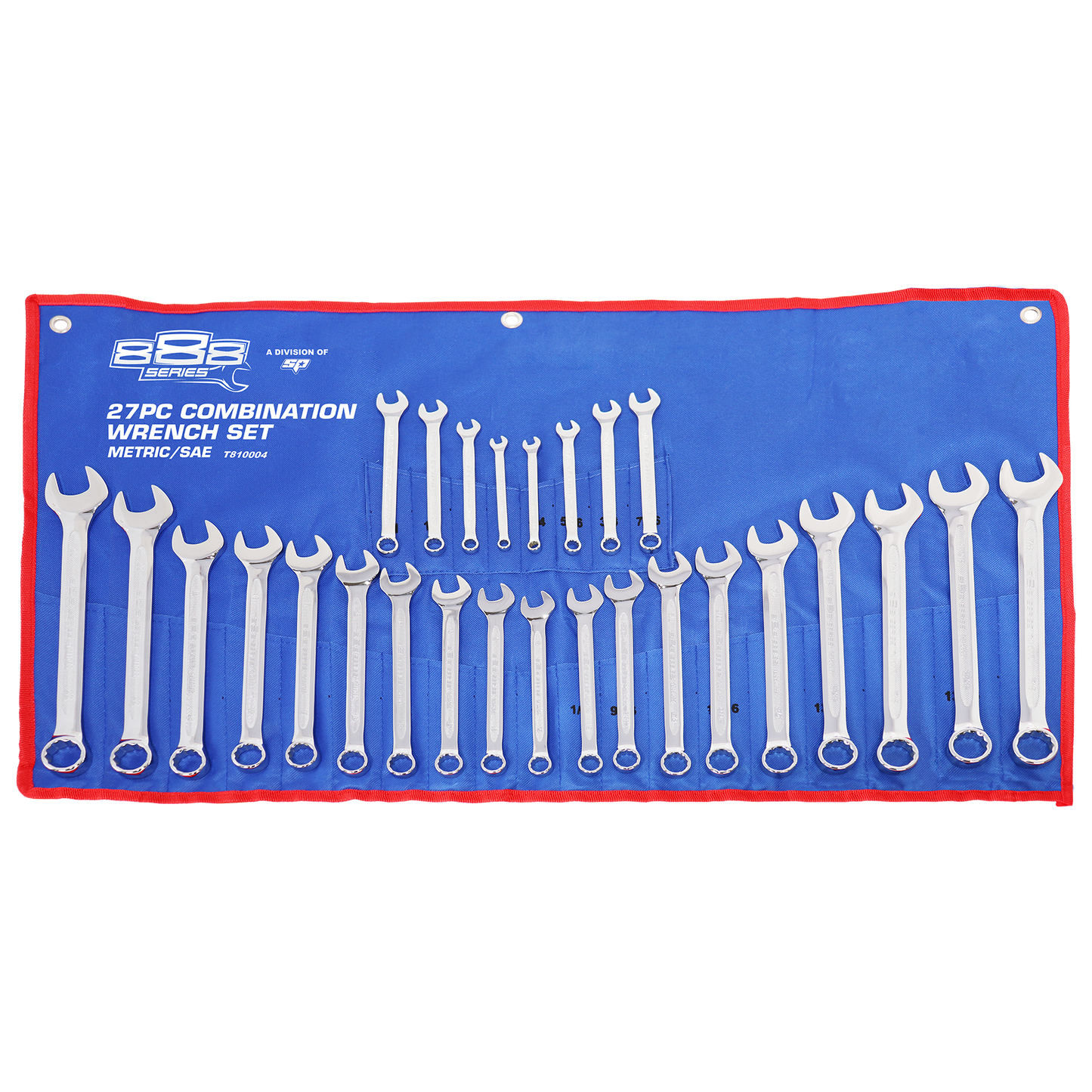 888 Tools by SP Tools Spanner Set ROE Metric/SAE 27pc T810004