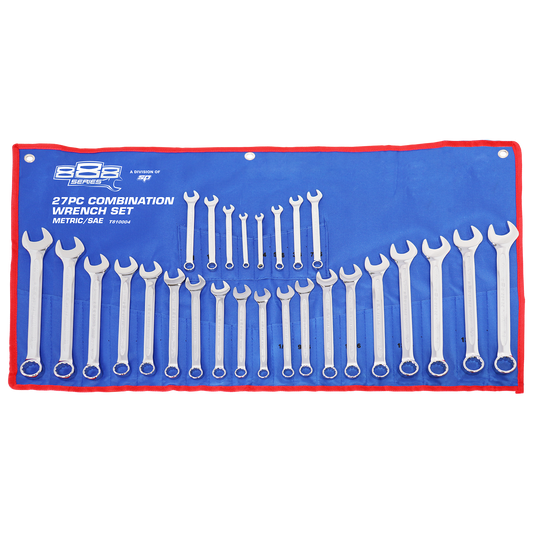 888 Tools by SP Tools Spanner Set ROE Metric/SAE 27pc T810004
