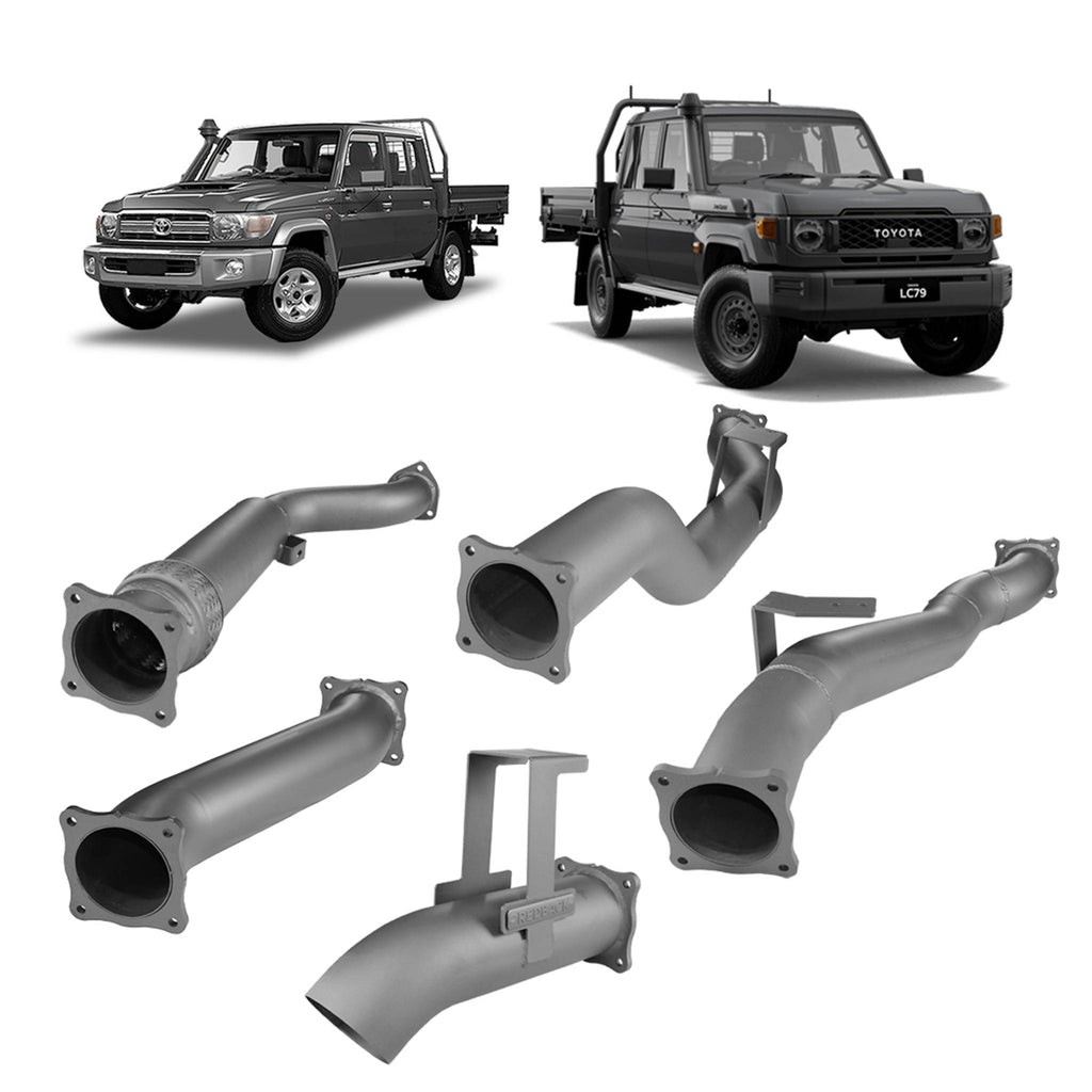 Redback Extreme Duty Exhaust 4in Turbo Back (No Cat & No Muffler/Pipe Only) TLX46240-PO