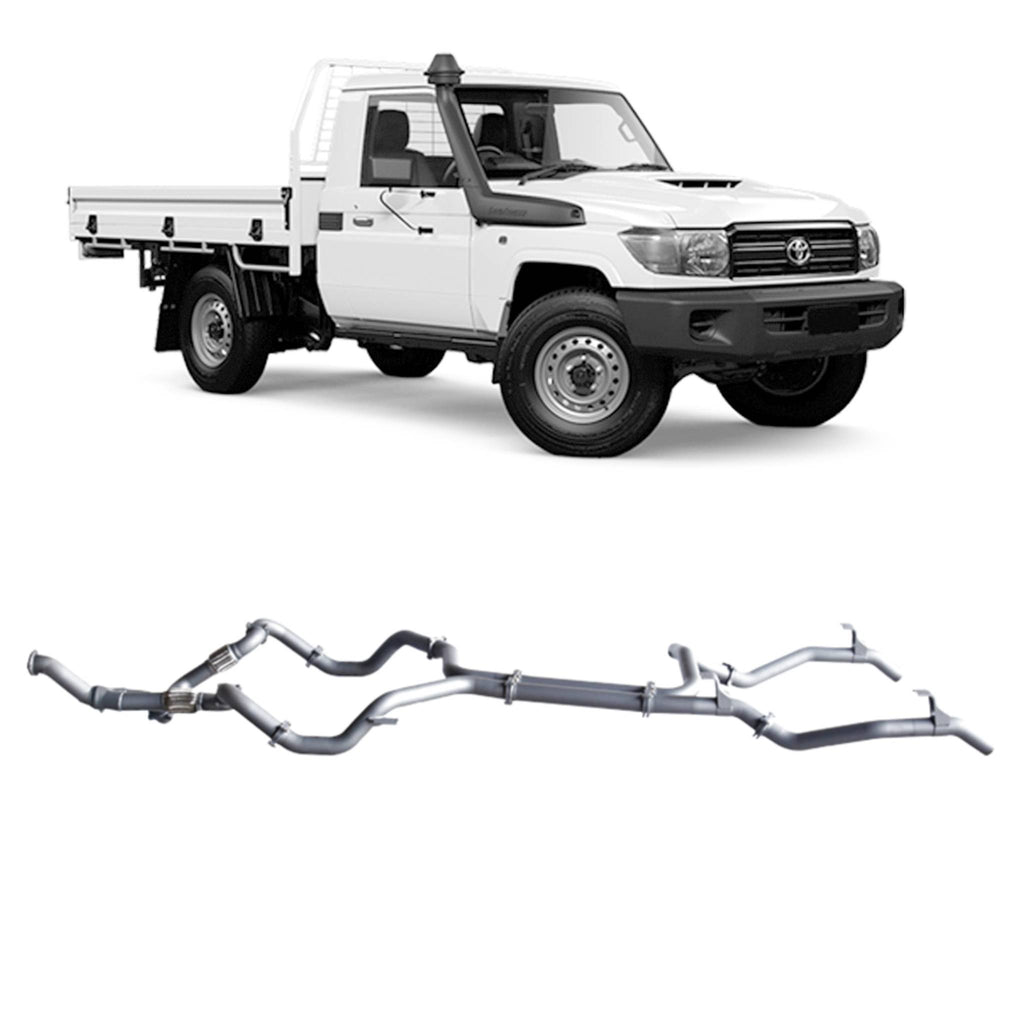 Redback Extreme Duty Exhaust  3in Twin Turbo Back (No Cat & No Muffler/Pipe Only) TLX46600-PO