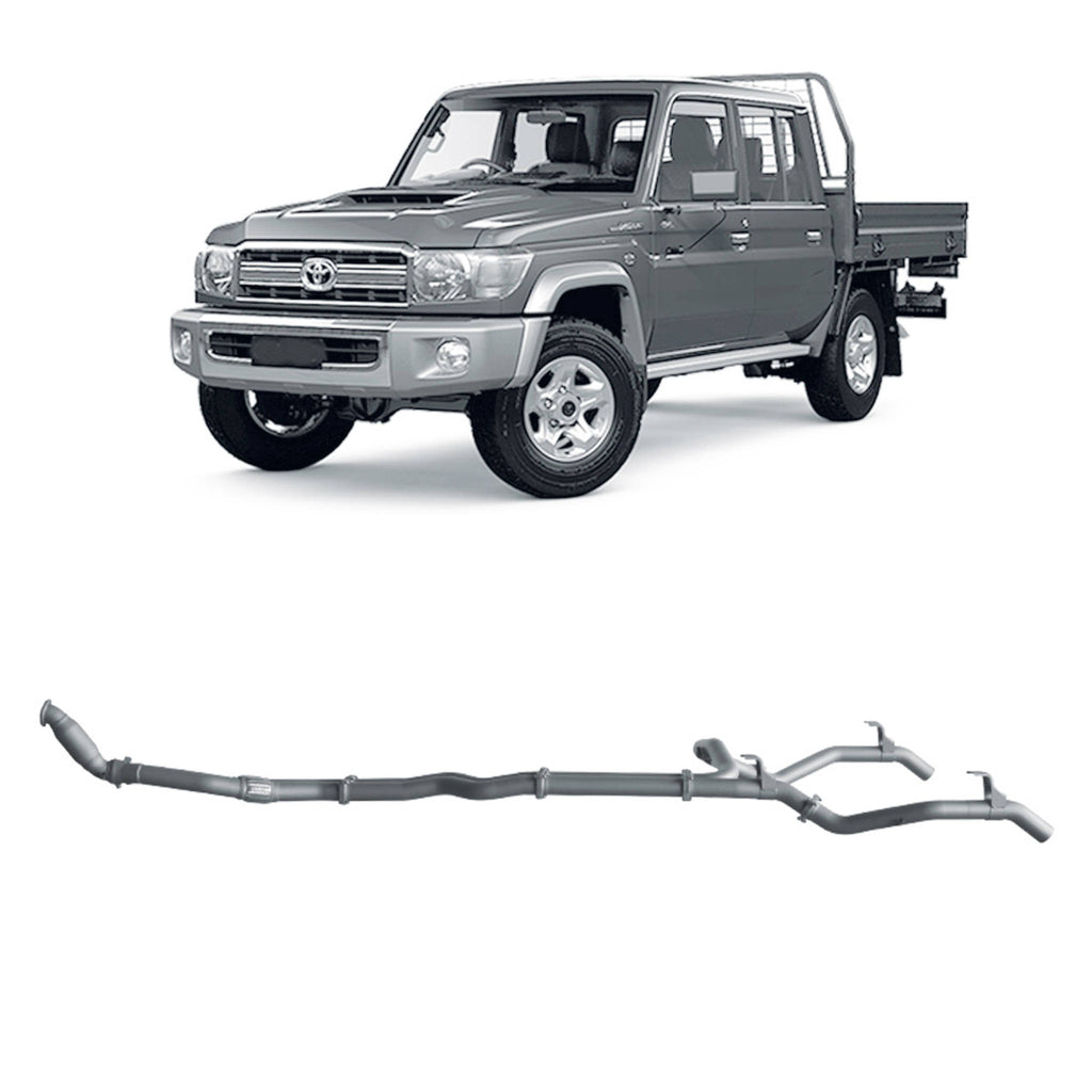 Redback Extreme Duty Exhaust  3in Twin Turbo Back (With Cat & No Muffler/Pipe Only) TLX47500-CP