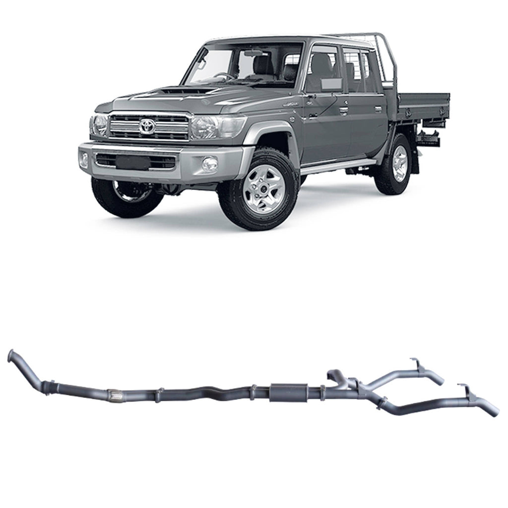 Redback Extreme Duty Exhaust  3in Twin Turbo Back (No Cat With Resonator) TLX47500-PR