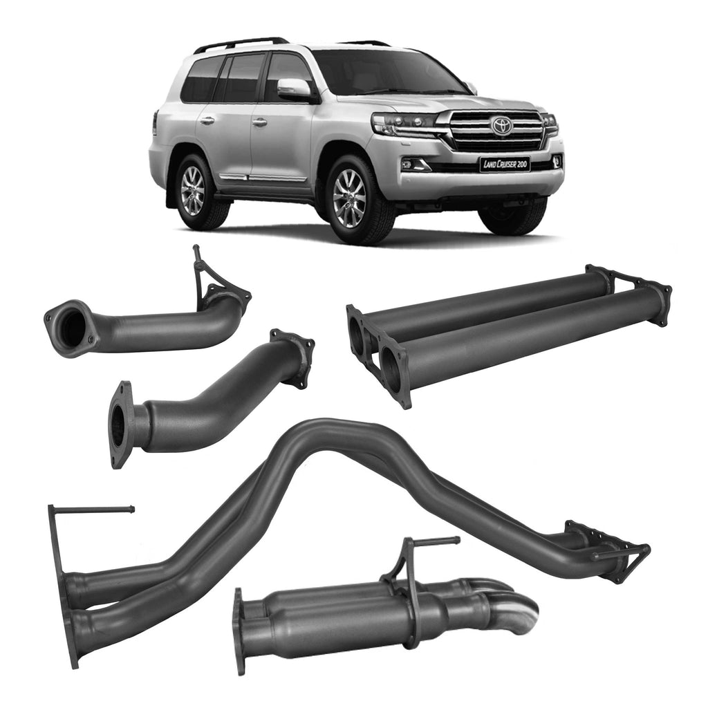Redback Extreme Duty Exhaust 3in Twin DPF Back (No Cat With Resonator) TLX49800-PR