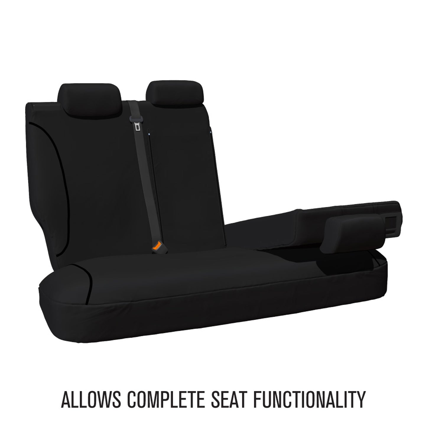 Sperling Tradies Canvas Middle Black Seat Covers Suits MUX RJ 2021-On RM5268TRB