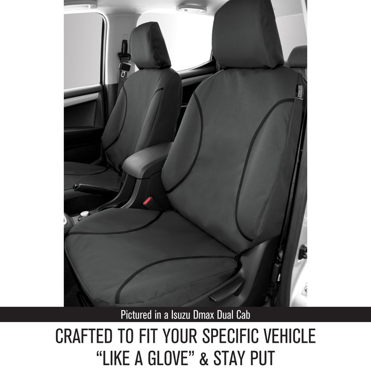 Sperling Tradies Canvas Front Grey Seat Covers Suits Prado 150 Series 2009-2021 RM1024TRG