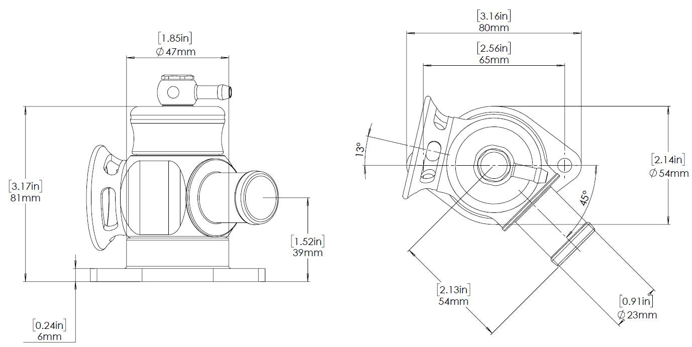 Turbosmart BOV Kompact PlumBack - Shortie - HKS TS-0203-1290