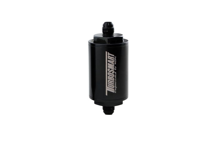 Turbosmart Turbosmart Billet Inline Fuel Filter 1.75x3.825" -6 AN Male (Black)