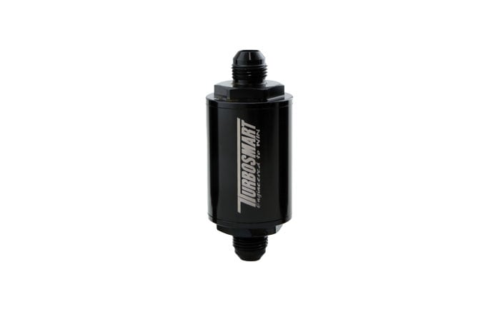 Turbosmart Turbosmart Billet Inline Fuel Filter 1.75x3.825" -8 AN Male (Black)