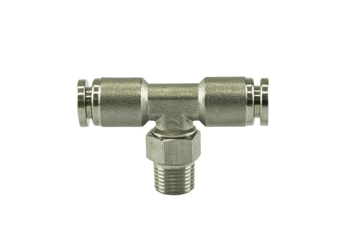 Turbosmart 1/8" NPT Tee Pushloc Fitting SS 6mm
