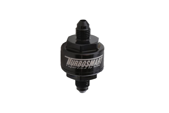 Turbosmart Turbosmart Billet Turbo Oil Feed Filter 44m -3 AN (Black)