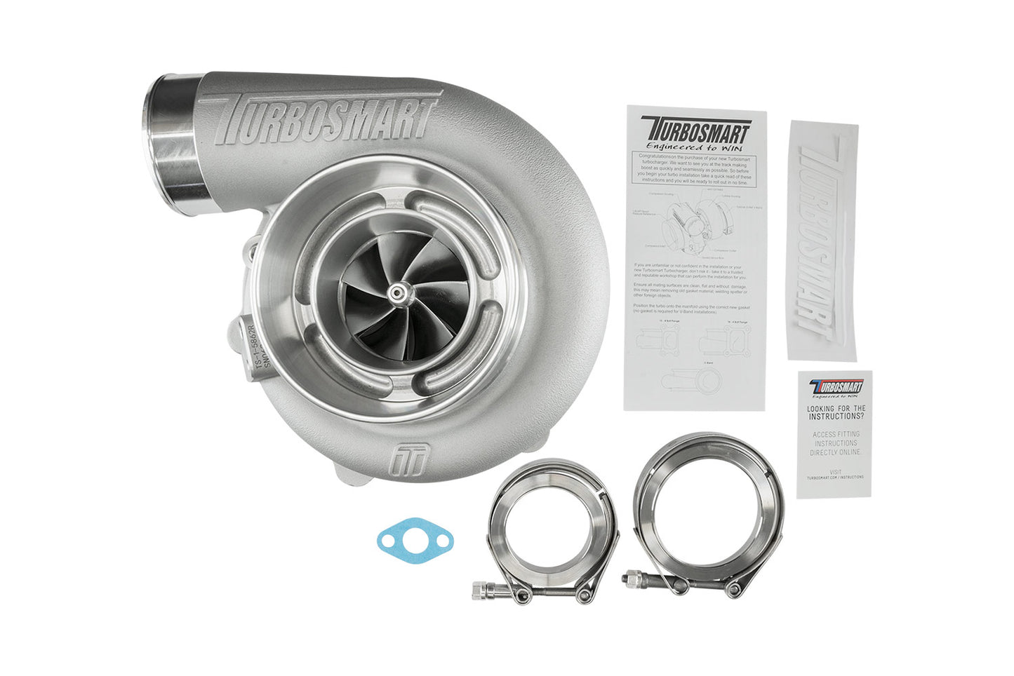 Turbosmart TS-1 Turbocharger 5862 V-Band Reverse Rotation 0.82AR Externally Wastegated TS-1-5862B-VR082E