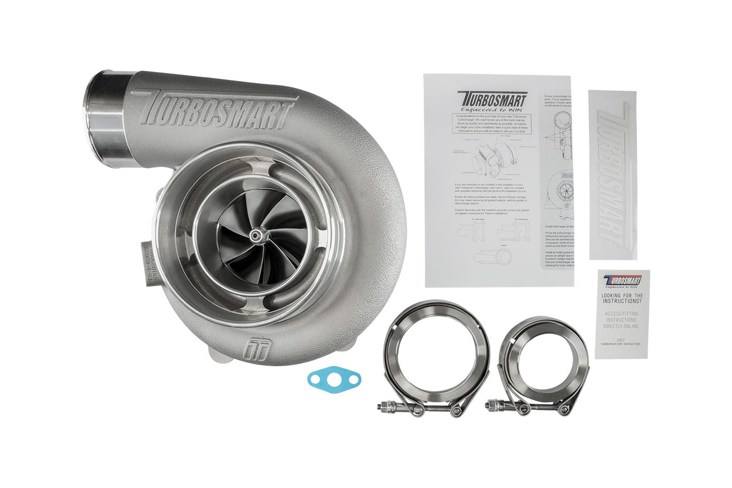 Turbosmart TS-1 Turbocharger 6262 V-Band 0.82AR Externally Wastegated (Reversed Rotation) TS-1-6262B-VR082E