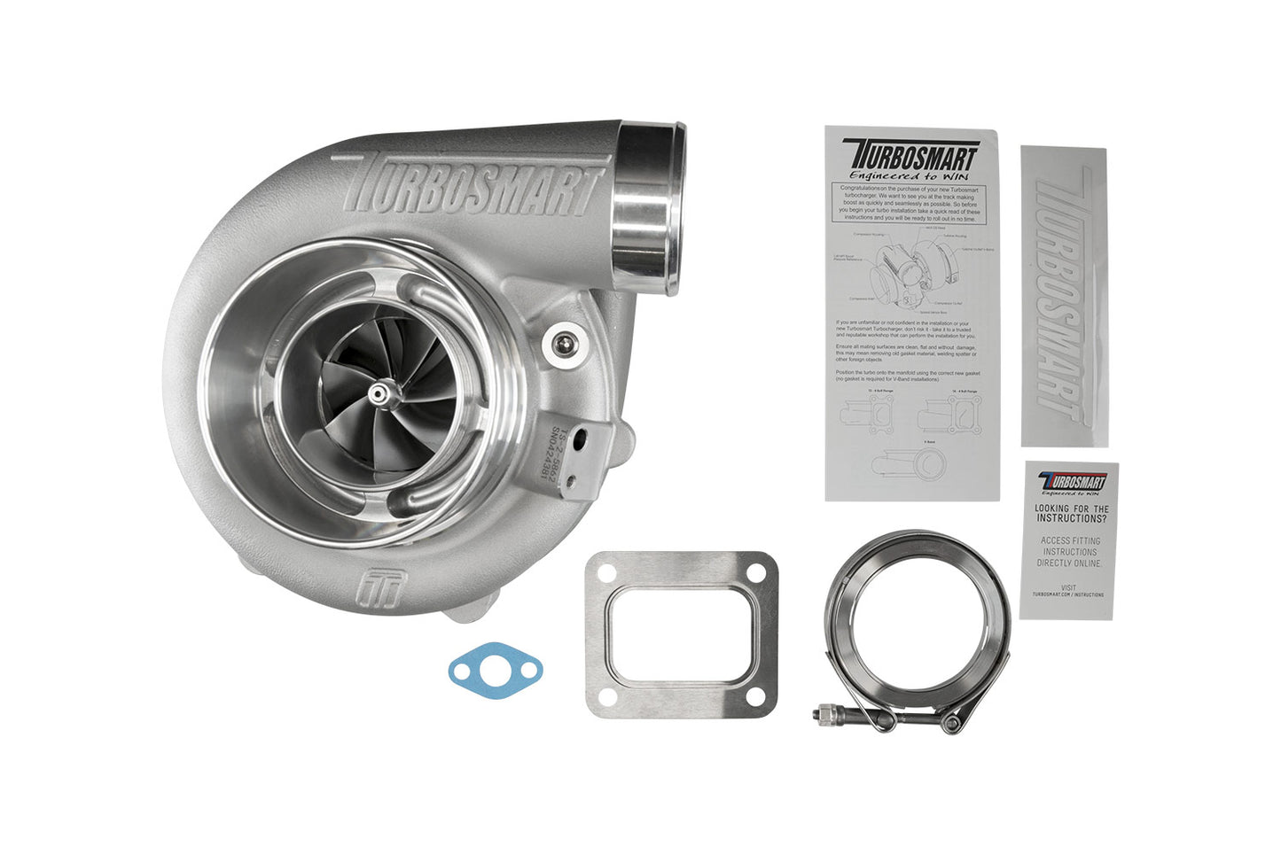 Turbosmart TS-2 Turbocharger (Water Cooled) 5862 T4 0.82AR Externally Wastegated TS-2-5862B-T4082E