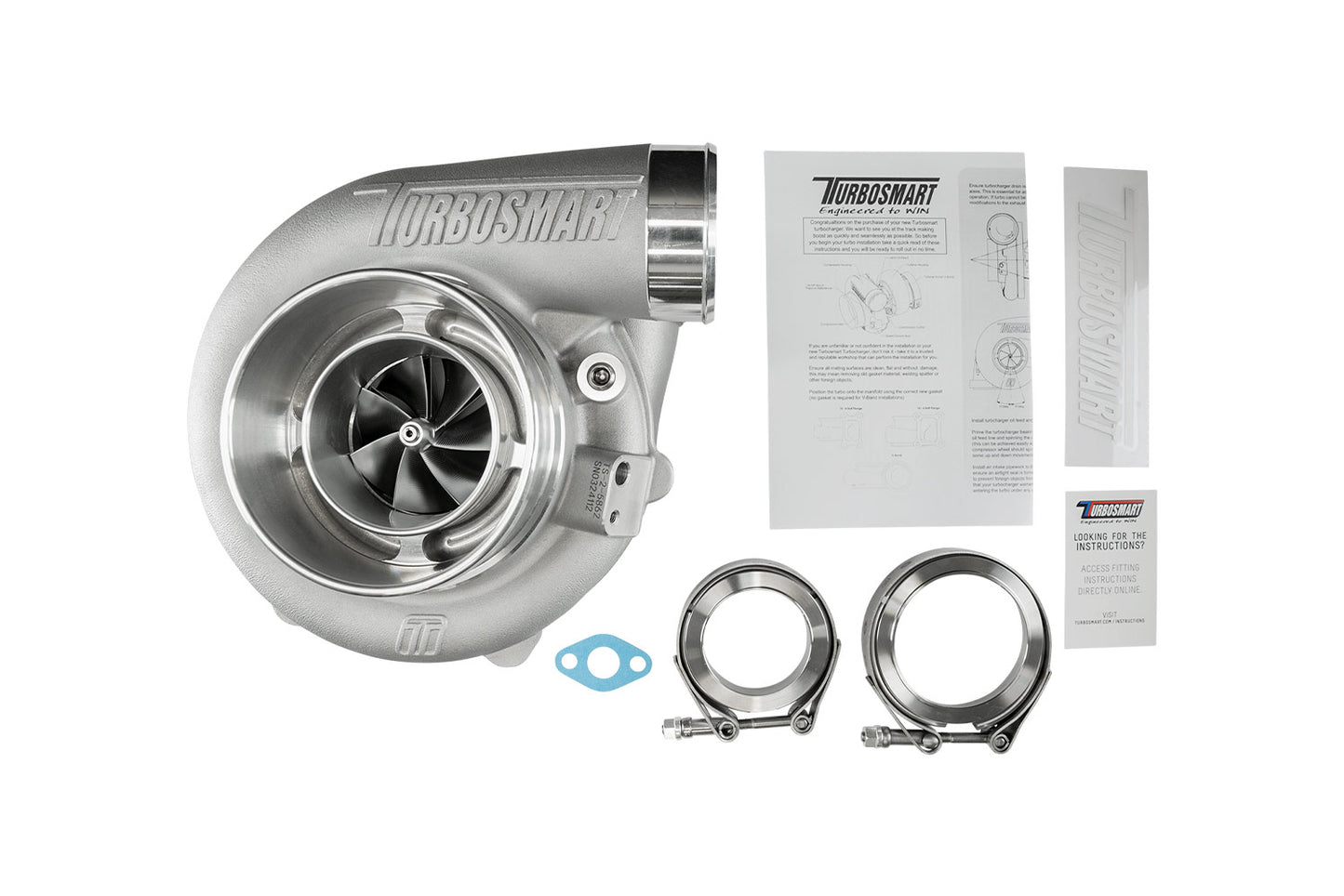 Turbosmart TS-2 Turbocharger (Water Cooled) 5862 V-Band 0.82AR Externally Wastegated TS-2-5862B-VB082E