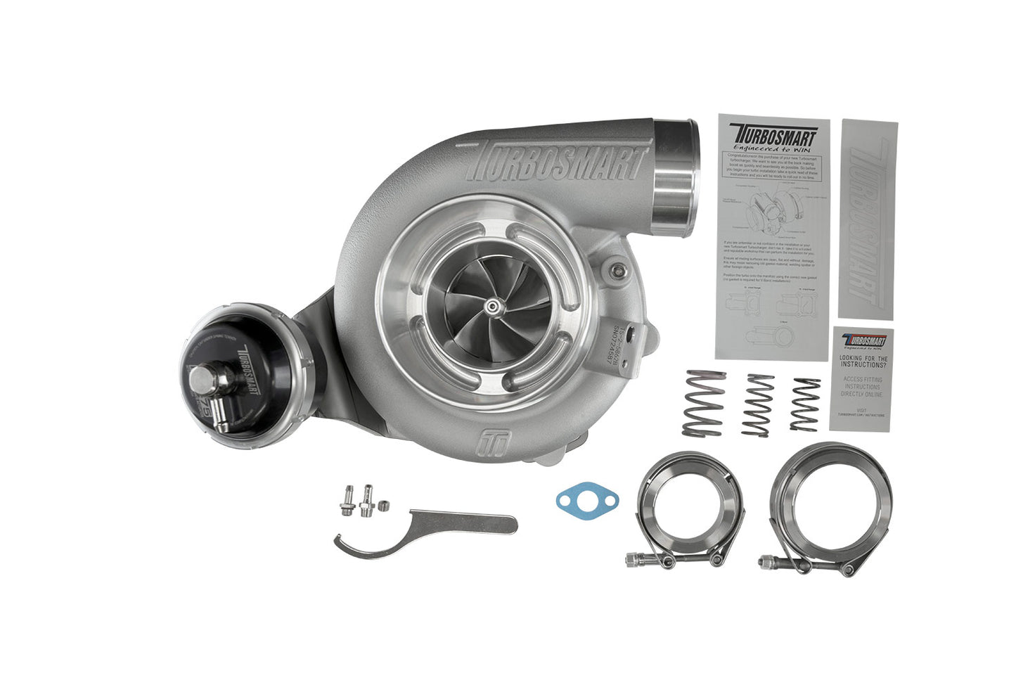 Turbosmart TS-2 Turbocharger (Water Cooled) 5862 V-Band 0.82AR Internally Wastegated TS-2-5862B-VB082I