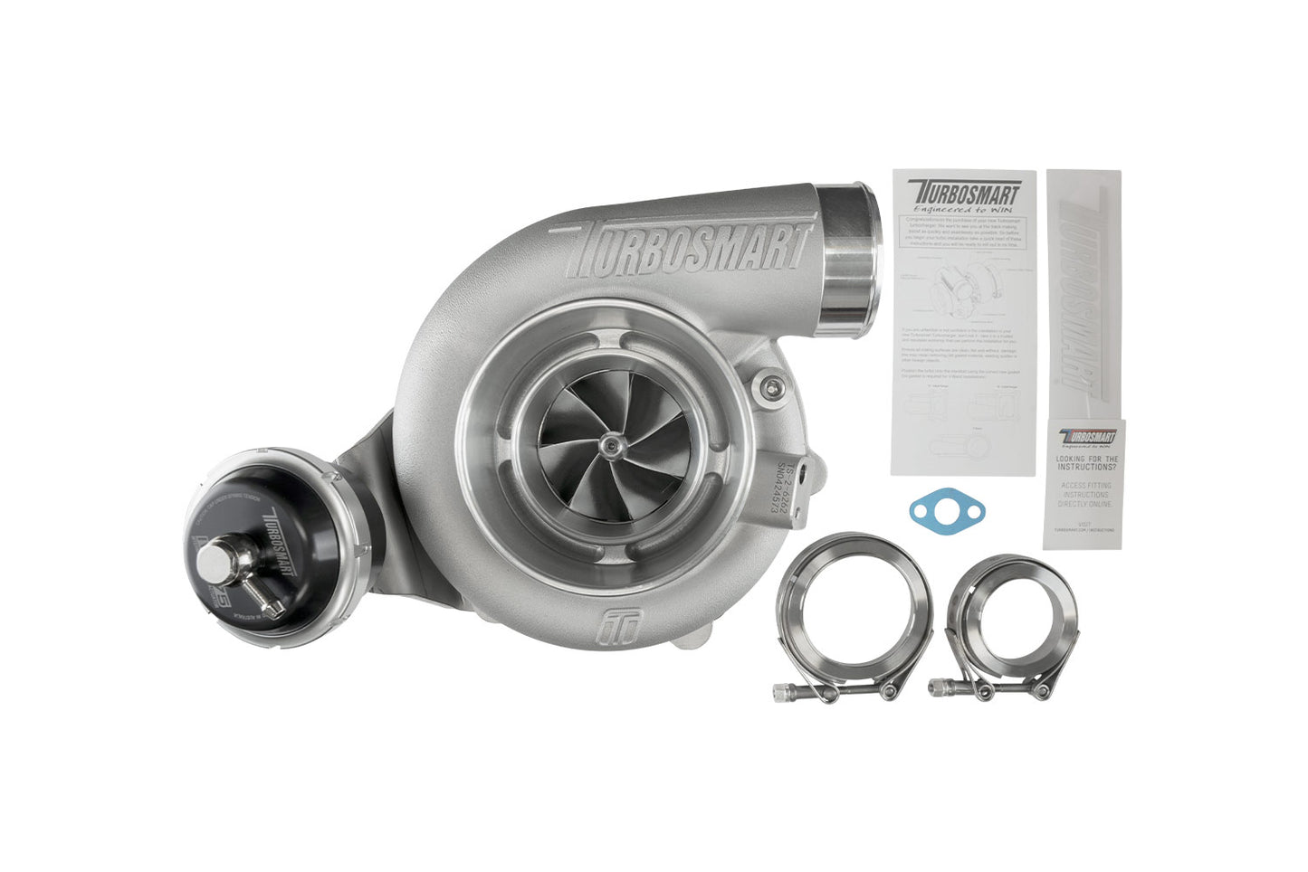 Turbosmart TS-2 Turbocharger (Water Cooled)  6262 V-Band 0.82AR Internally Wastegated TS-2-6262B-VB082I