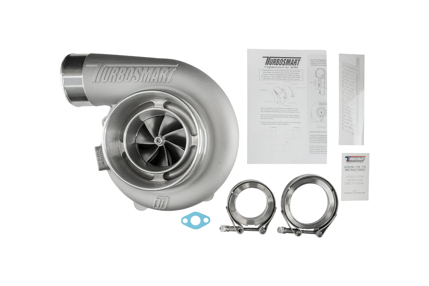 Turbosmart TS-2 Turbocharger (Water Cooled) 6262 V-Band Reverse Rotation 0.82AR Externally Wastegated TS-2-6262B-VR082E