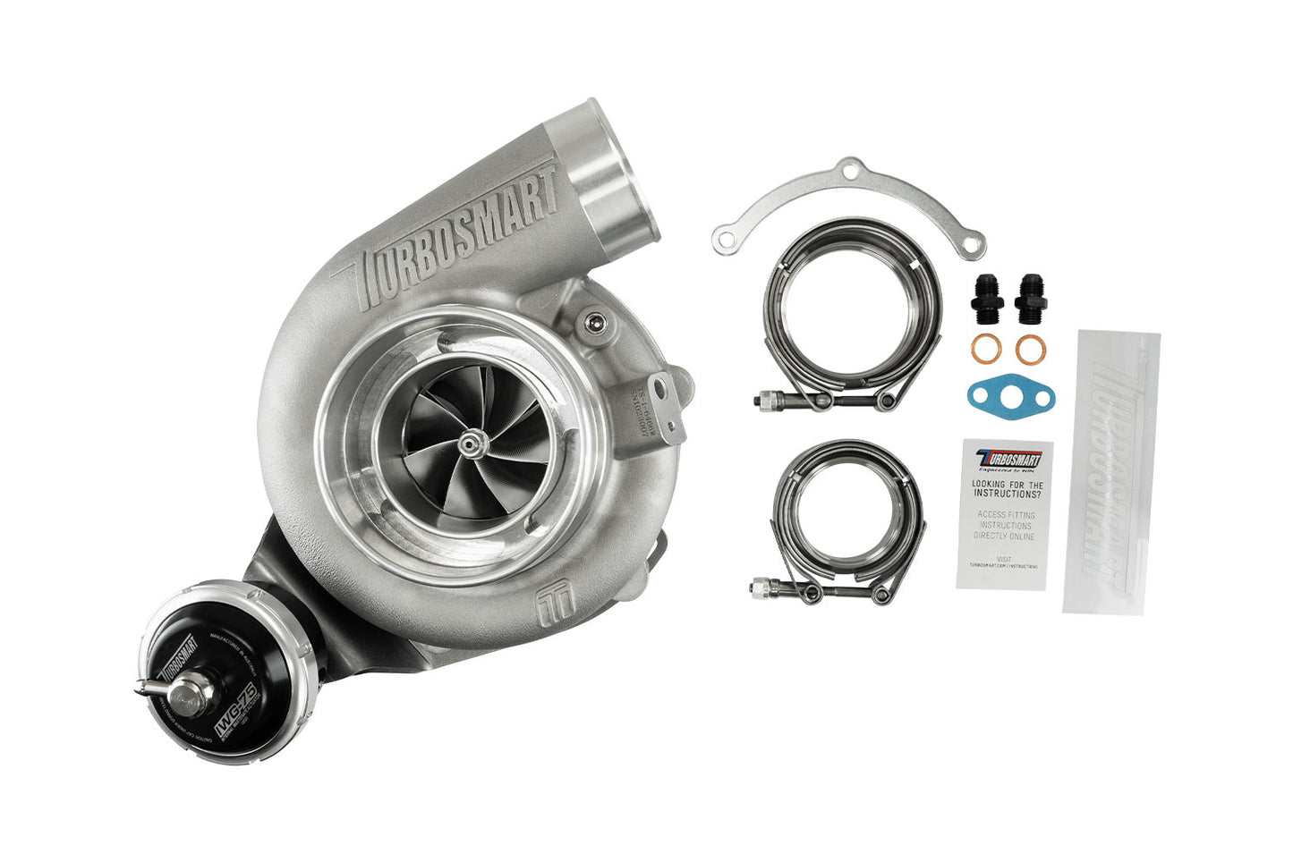 Turbosmart TS-2 Turbocharger (Water Cooled) 6466 V-Band 0.82AR Internally Wastegated TS-2-6466B-VB082I