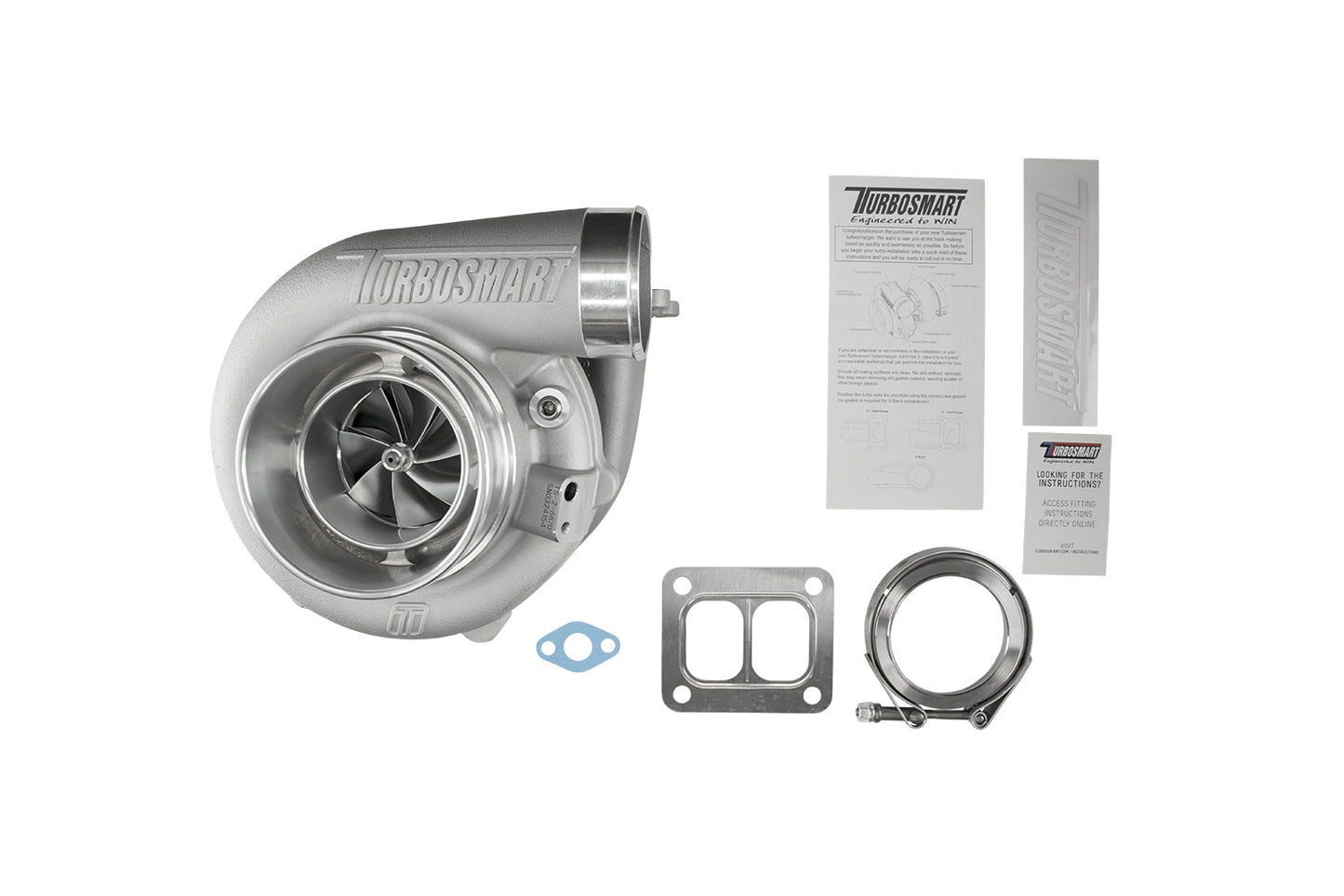 Turbosmart TS-2 Turbocharger (Water Cooled) 6870 (Kompact) T4 Divided 1.00AR Externally Wastegated TS-2-6870B-D4100E