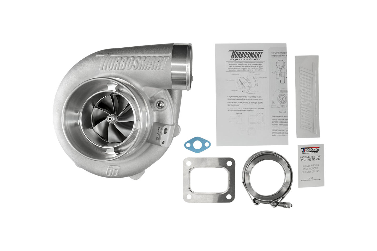 Turbosmart TS-2 Turbocharger (Water Cooled) 6870 (Kompact) T4 0.82AR Externally Wastegated TS-2-6870B-T4082E