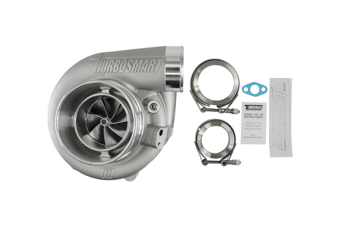 Turbosmart TS-2 Turbocharger (Water Cooled) 6870 (Kompact) V-Band 0.96AR Externally Wastegated TS-2-6870B-VB096E
