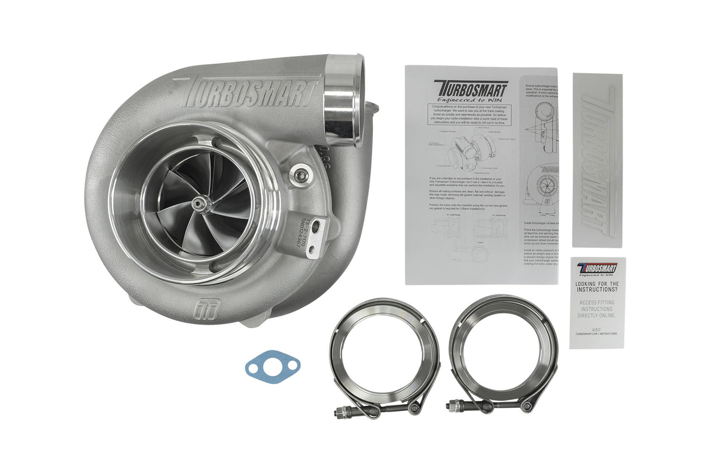 Turbosmart TS-2 Turbocharger (Water Cooled) 7170 V-Band 1.07AR Externally Wastegated TS-2-7170B-VB107E