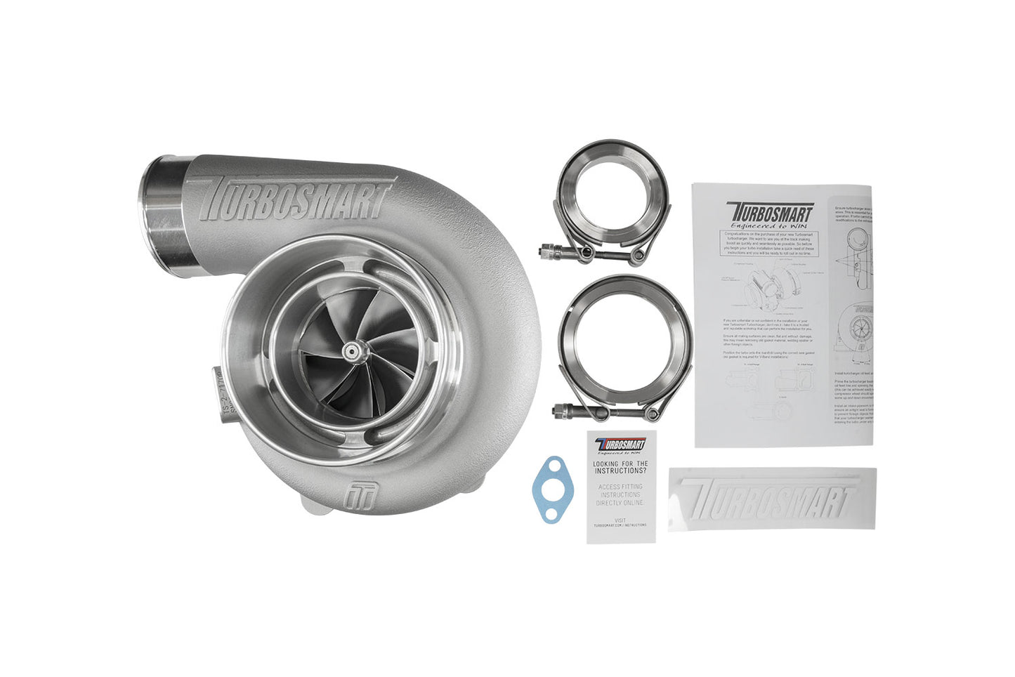 Turbosmart TS-2 Turbocharger (Water Cooled) 7170 V-Band Reverse Rotation 1.07AR Externally Wastegated TS-2-7170B-VR107E