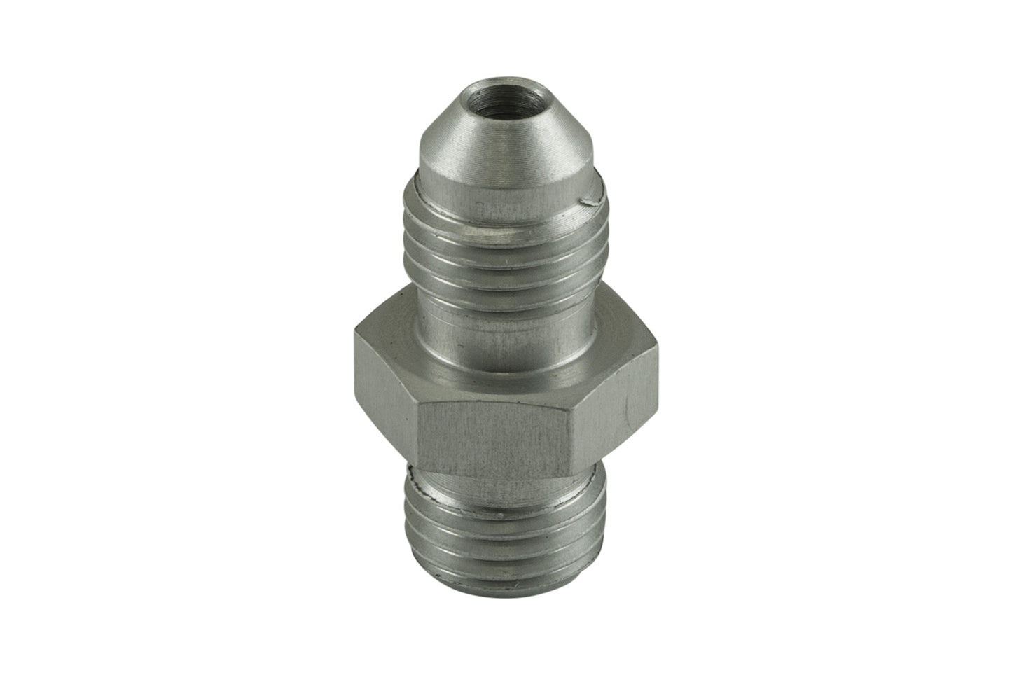 Turbosmart Fitting -4 AN Flare to -4 AN ORB Male Straight  Silver TS-JO-0404-CL