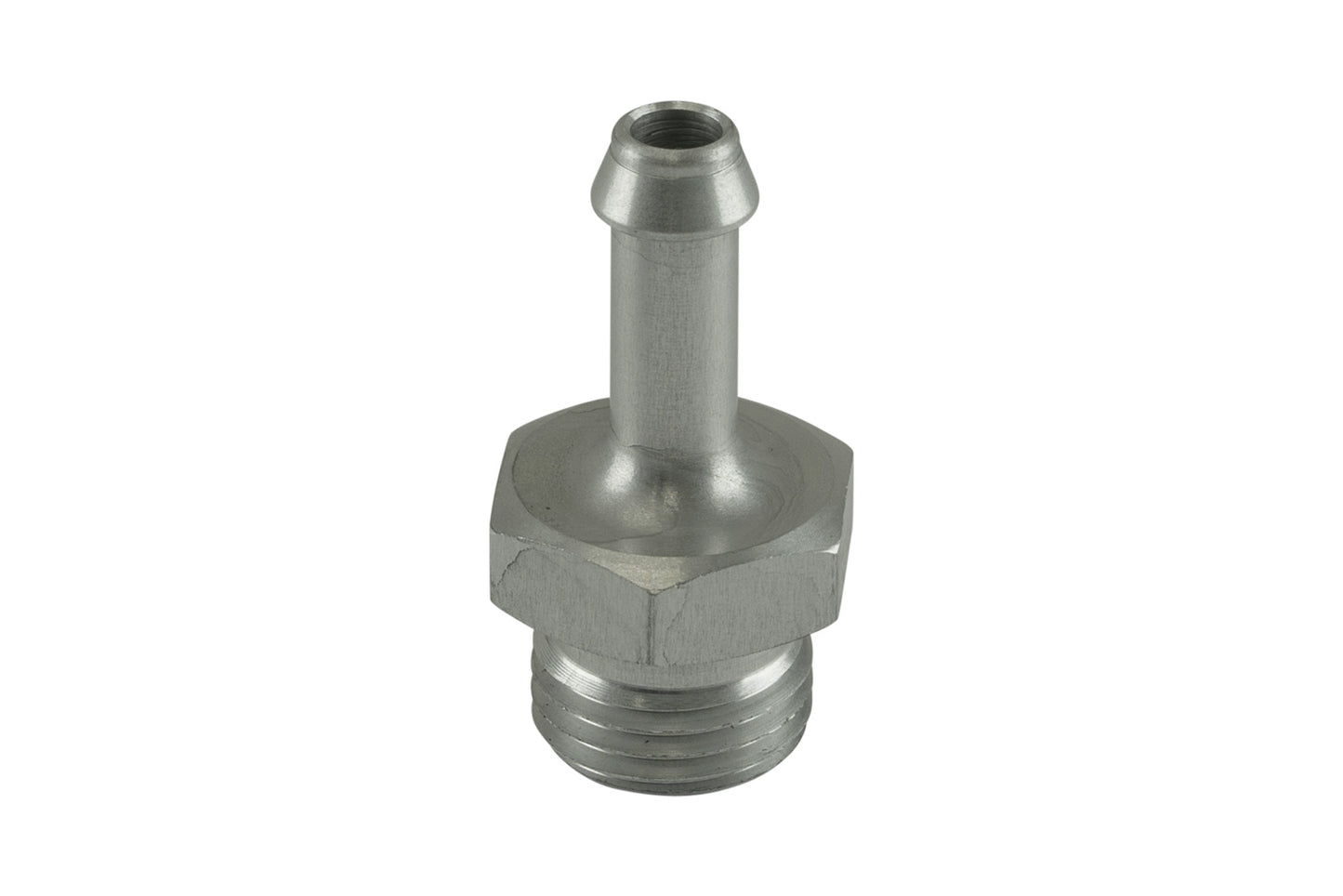 Turbosmart Fitting 6mm / 1/4in Hose End to -6 AN ORB Male Straight - Silver TS-OH-0606-CL
