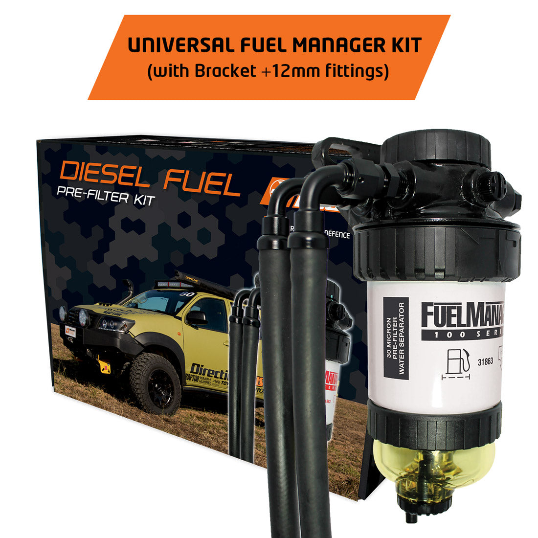 Direction Plus Universal 12mm Fuel Manager Pre-Filter Kit FM802DPK