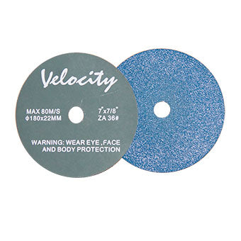 Velocity Sanding Disc Blue Fibre Back 36Grit VSFB736