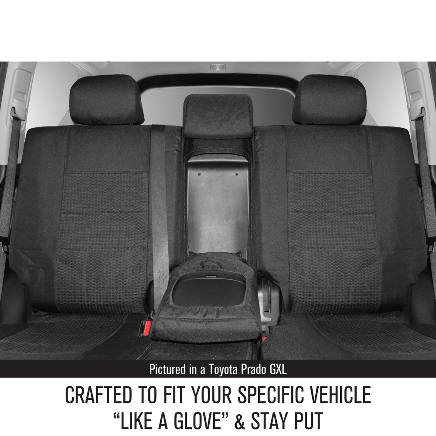 Sperling Weekender Jacquard Rear Black Seat Covers Suits Kona 2017-2023 RM5168WEB