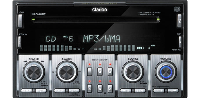 Clarion Audio 2-Din Am/Fm/Cd/Mp3 6 Disk In Dash WXZ466MP