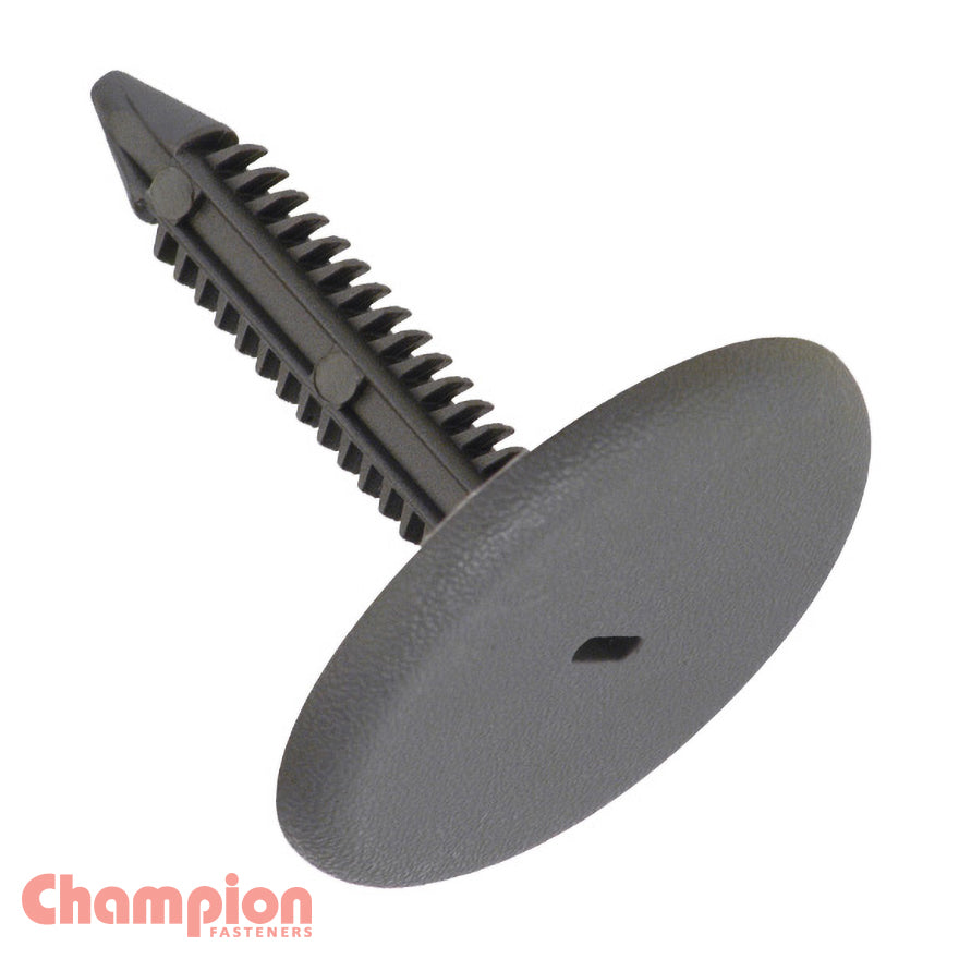 Champion Fasteners Xmas Tree Clip :Grey Len:39.5mm Stem Dia: 7.5mm Hd:34.2mm CBP30
