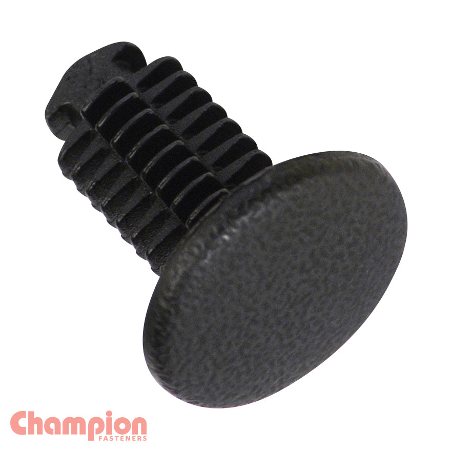 Champion Fasteners Xmas Tree Clip Black Len:21mm Stem Dia: 8mm Hd:25mm CBP158