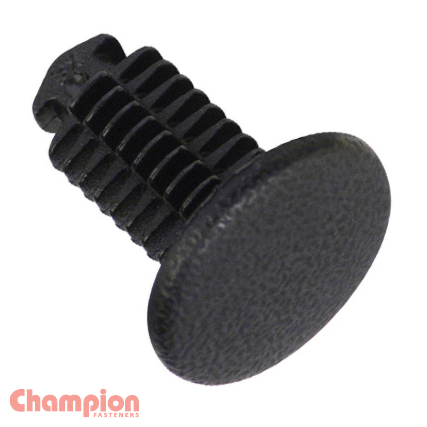 Champion Fasteners Xmas Tree Clip Black Len:17.2mm Stem Dia: 6.4mm Hd:14mm CBP58