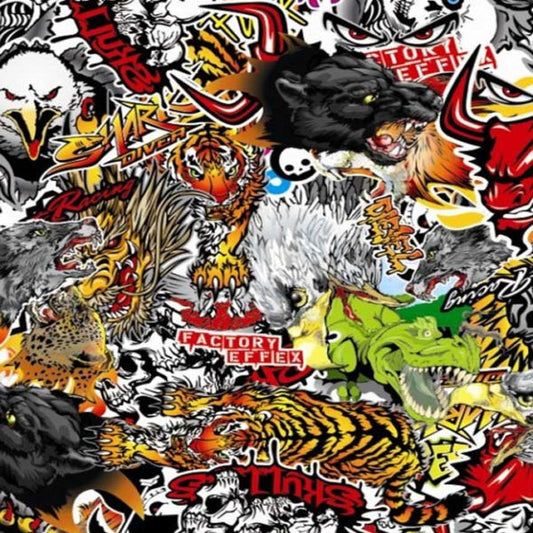 Autotecnica Sticker Bomb Wolf Vinyl 120cm x 50cm A0014SM