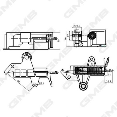 GMB Tensioner Hydraulic Timing Belt GHAT-204