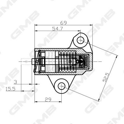 GMB Tensioner Hydraulic Timing Belt GHAT-137