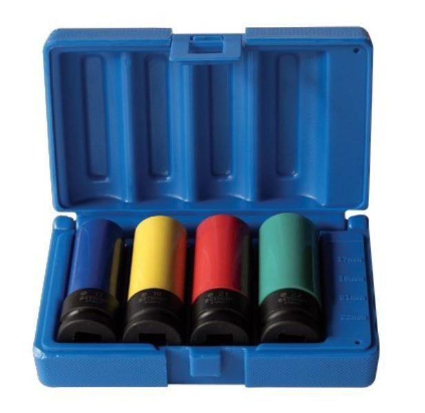 Action Wheel Nut Impact Socket Set 1/2" Drive 4 Piece Metric 611260401