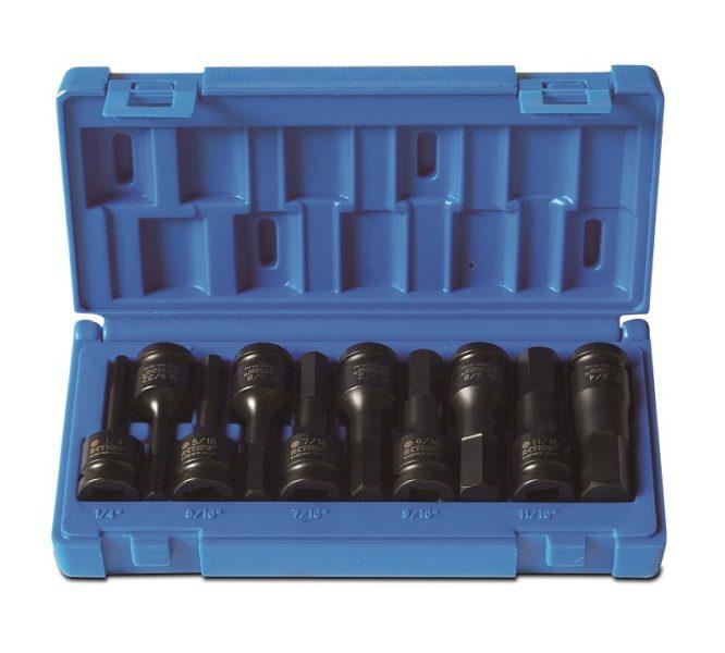Action Hex Impact Socket Set 1/2" Drive 10 Piece SAE 648221001
