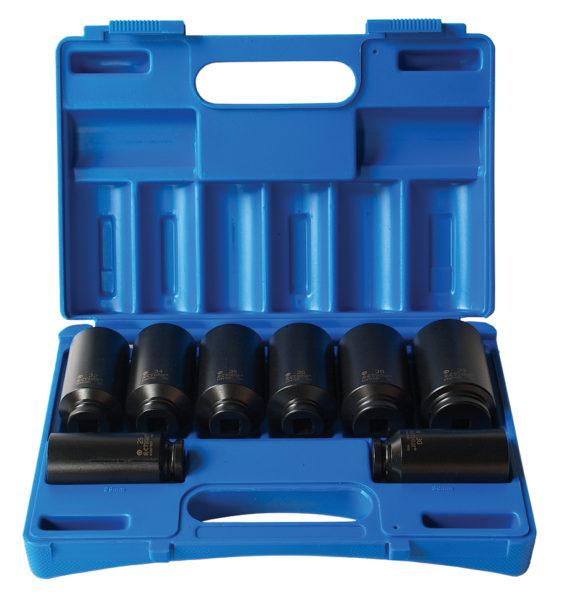Action Axle Impact Socket Set Deep 12-Point 1/2" Drive 8 Piece Metric 658270801
