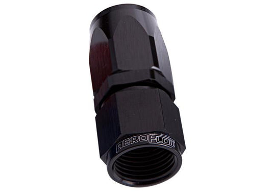 Aeroflow AF101-04BLK -4AN Taper Series Straight Hose End Black AF101-04BLK