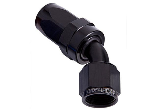 Aeroflow AF102-12BLK -12AN Taper Series 45 Degree Hose End Black AF102-12BLK