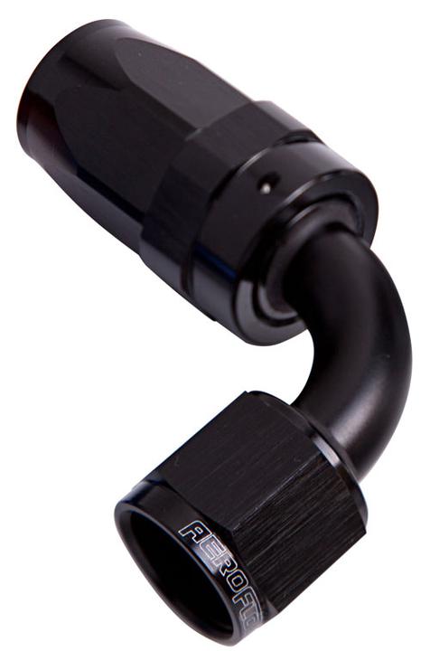 Aeroflow AF103-10BLK -10AN Swivel Taper 90 Degree Hose End Black
