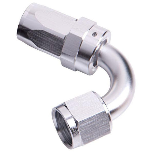 Aeroflow AF104-06S -6AN Taper Series 120 Degree Hose End Silver AF104-06S