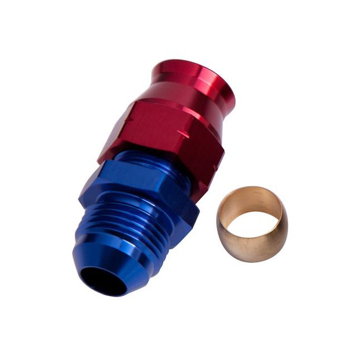 Aeroflow AF108-10 5/8" Hard Line To -10AN Male Adapter Blue W/ Olive