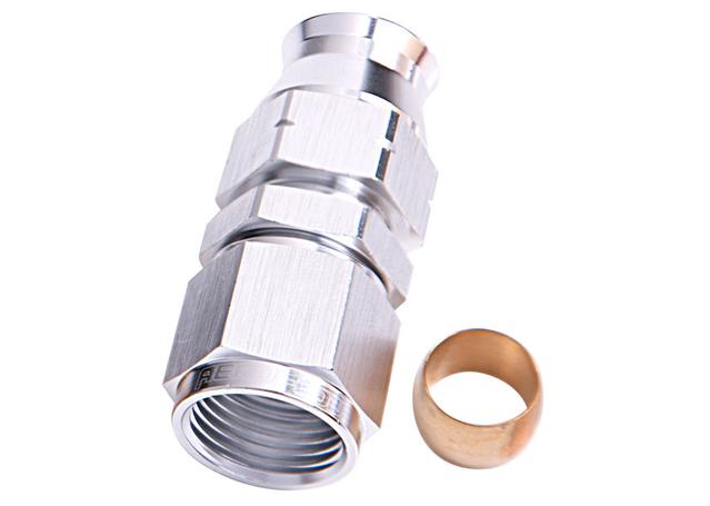 Aeroflow AF109-12S 3/4" Hard Line To -12AN Female Adapter Silver W/ Olive