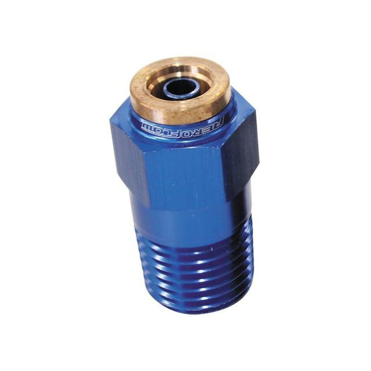 Aeroflow AF121-04 1/4" Npt Straight To 1/4" 120 Series Nylon Blue Fitting