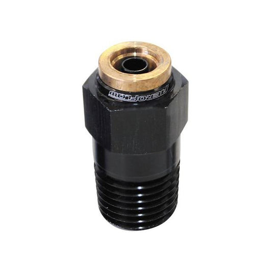 Aeroflow AF121-04BLK 1/4" Npt Straight To 1/4" 120 Series Nylon Black Fitting